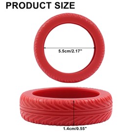 Litoexpe Luggage Wheels Covers 8 Pcs, Silicone Luggage Suitcase Wheel Protector Covers for Wear-Resistant, Anti-Noise Wheel Covers (Red)