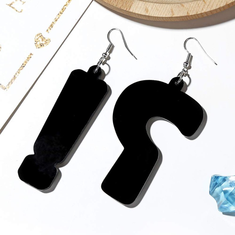 GUOXIAOMEI - Pendientes largos de acrílico para mujer y niña