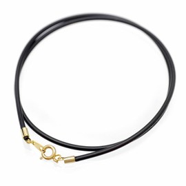 Silver One Faux Leather Choker Men's ra Black [Thin 2mm Length 42cm] Faux Leather Black, Faux Leather