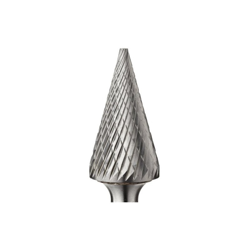 Carbide Bur - Cone (Pointed), DBL Cut 1/2" x 1"