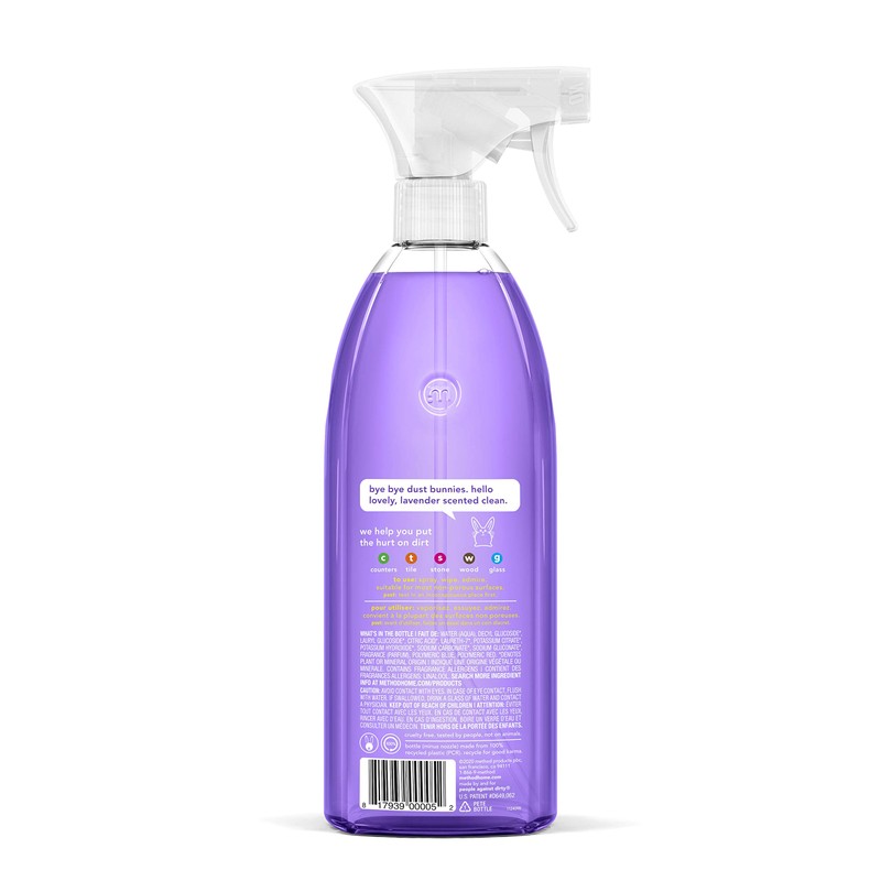 Method All-Purpose Cleaner Spray, French Lavender, Plant-Based and Biodegradable Formula