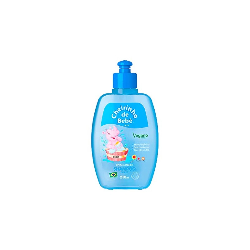 Cheirinho de Bebe BLUE SHAMPOO SUAVE 210ml Sheilinho Baby Shampoo