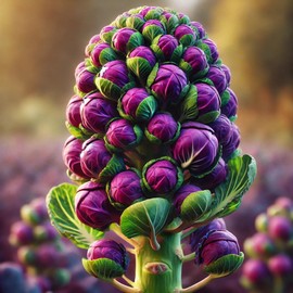 22Day Seeds: Seeds Purple Brussels Sprouts/Cabbage/Non GMO/Heirloom