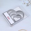 QAAQS Heart Cookie Cutter Set Large/Small/Mini - 5 Inch, 4