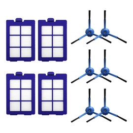 Carkio Replacement Parts Kit Compatible with Eufy RoboVac X8,Robot Vacuum Cleaner Accessory Kit,4 Filters,6 Side Brushes X8 Accessories Kit