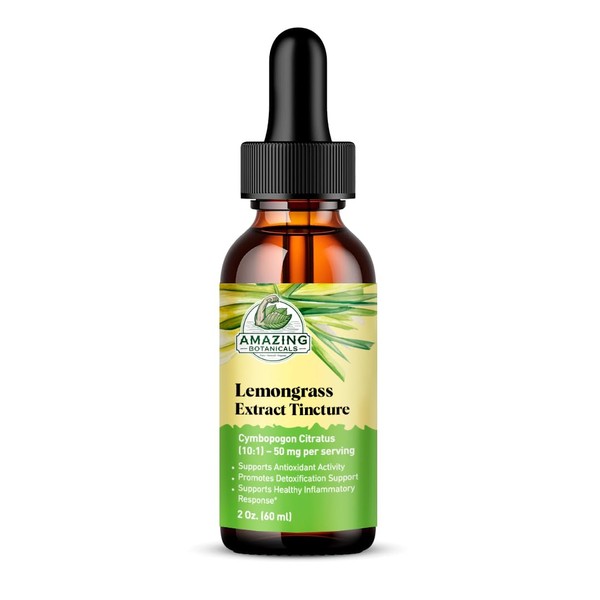 Amazing Botanicals Lemongrass Tincture C Organic Cymbopogon Citratus Extract Liquid