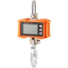 Industrial Heavy Duty 2200 Lbs/1000 kg Digital Crane Scale with Remote Control Cast Aluminum Case and LCD ScreenDefault: Default