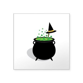 CafePress Brewing Cauldron Sticker Square Bumper Sticker Car Decal