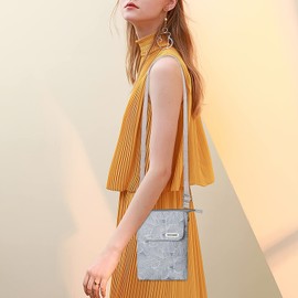 WITERY Women Crossbody Bag Mini Shoulder Bag Practical CellPhone pouch Canvas 4 Pockets Small Wallet with Adjustable Shoulder Strap for Traveling Dating Gifting