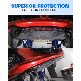 Universal Front Bumper Scrape Guard Skid Plate Protection for Lowered Cars/SUV, Car Bumper Guard Anti-Scratch Kit Scrape Protector Plate Skid Plate