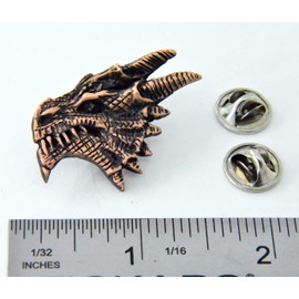 Handcrafted Copper Plated Dragon Head Side Magnet for Personalizing Home Office School Classroom Refrigerator Whiteboard Locker - Made in USA - SKU GC011MAG