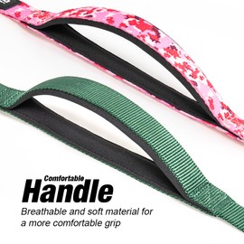 TSPRO Hands Free Dog Lead with Safety Padded Handle and Metal Buckle, Adjustable Dog Leash for Medium to Large Dogs, Durable and Comfortable for Walking & Running (Camo Green)