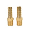 2 Pack Brass Hose Fitting, Adapter, 3/8" Barb x 1/4"