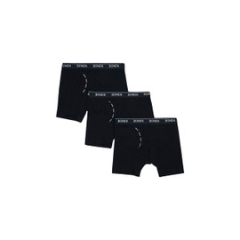 Bonds Men's Underwear Boxer Briefs Pack, Guyfront Men's Boxer Briefs, Mid-Length Underwear, Viscose/Bamboo, 3-Pack Black