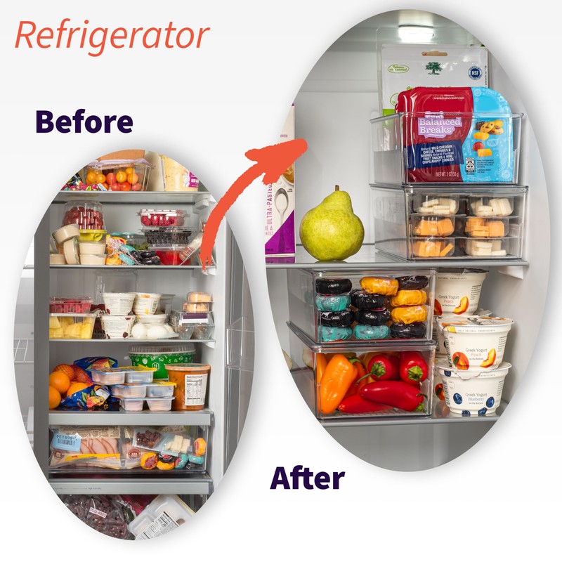 ClearSpace Pantry Organization and Storage Bins with Removable Dividers &
