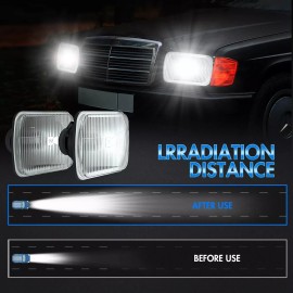 Bricologht For Chevy Express Cargo Van 1500 2500 3500 Pair 7x6 5x7 LED Headlight Hi/Lo Beam