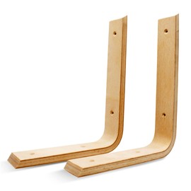DOJA Barcelona Wooden Console, Wide Plywood Shelf Bracket, Pack of 2, Wooden Shelf Bracket 250 x 200 cm, Worktop and Shelf Bracket, Shelf Bracket for Wall Shelf, Cabinet Wall, Furniture
