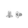 sourcing map M2x3mm Phillips Screw Fastener Silver Tone 3.8mm Dia