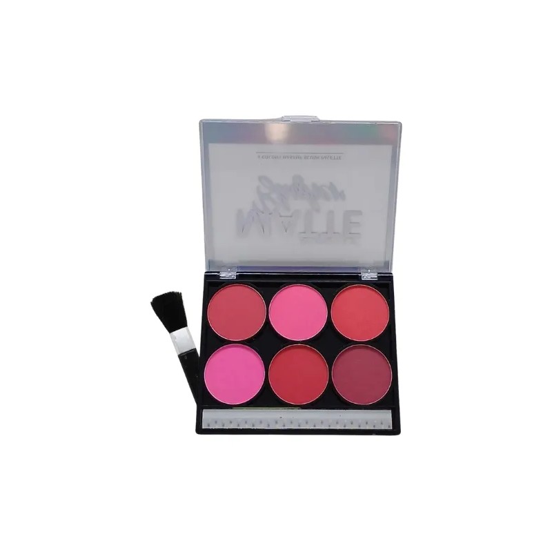 Paleta Rubor Contorno Iluminadores + Brocha
