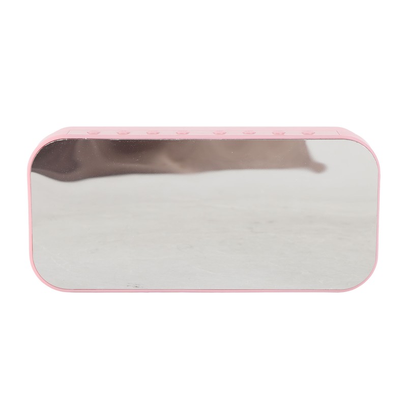 Alarm Clock Bluetooth Speaker Rechargeable Large Volume Mirror Display Portable