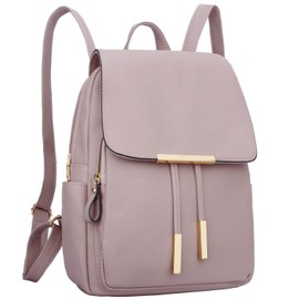 KKXIU Trendy Leather Backpack Purse for Women and Ladies Shoulder Travel Daypacks Bags (A-Pink)