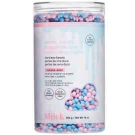 Sliick Dream Clouds Hard Wax Beads for Hair Removal - DIY At-Home Waxing for Face & Body, No-Strip Formula, 16 oz