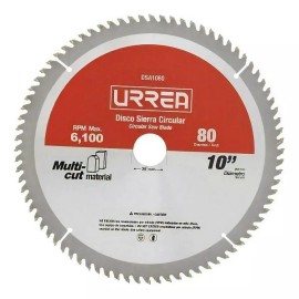 Urrea Disco para sierra circular 10" para corte multi-material 80 dientes