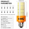 RIUVAO 40W LED Corn Light Bulb, 320W Equivalent 5000LM, 5000K