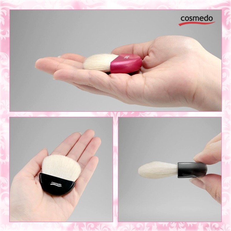 OG-02N-K Kumano Brush, Fan Type, Mini Powder Brush (Goat Hair),