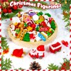 Bbiamsleep 100 Pcs Mini Christmas Figurines Miniature Christmas Figurines