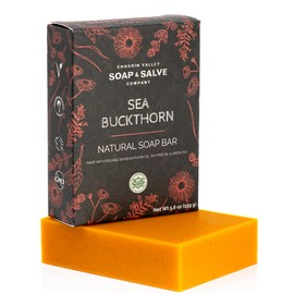 Chagrin Valley Natural Soap Bar - Sea Buckthorn, Organic Tea Tree Oil & Green Tea - Good for Sensitive and Irritated Skin - Large 5.6 oz Face & Bath Soap