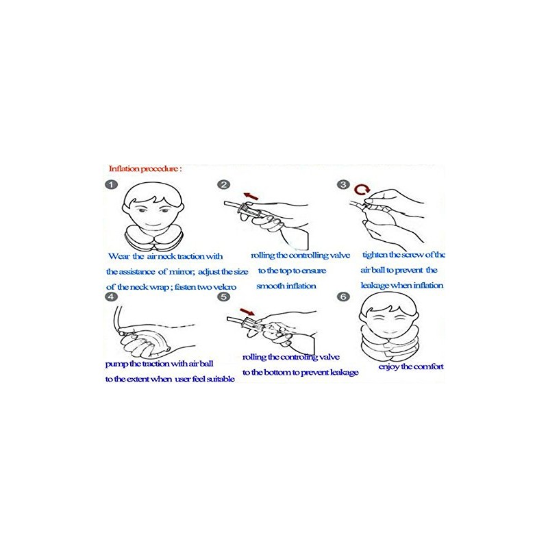 Neck Support Air Inflatable Pillow Cervical Neck Head Pain Traction