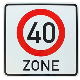 ORIGINAL VERKEHRSSCHILD BEGINN ZONE 40 Geburtstag Verkehrszeichen 274.1 Schild Geburtstagsschild Zonenschild Straßenschild Schilder Straßenschilder