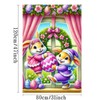 BlissYard Easter Bunny Window Cover Banner 31x47 Inch Easter Window