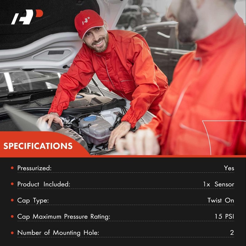 A-Premium Engine Coolant Overflow Recovery Reservoir Tank [w/Cap & Sensor]