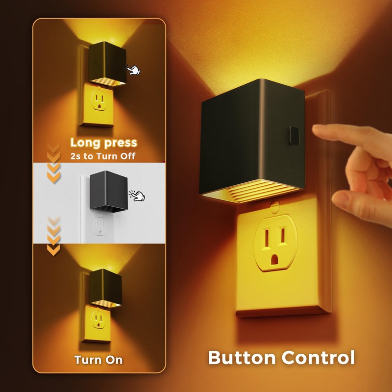 L LOHAS LED Night Light,Night Lights Plug into Wall,[2-Pack] Dimmable
