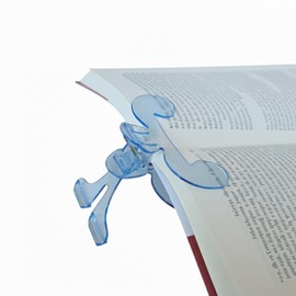 AlustraVive Portable Book Page Holder Clip, Transparent Blue, 2 PCS