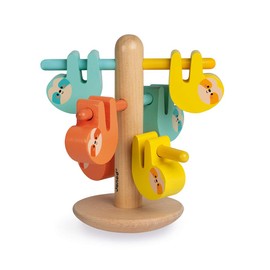 Janod - Sloth Toy for Balance and Colours - Early-Learning Toy - Game of Skill - Fine Motor Skills and Concentration - WWF Partnership - FSC Certified - From 2 years old, J08607