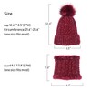 LCZTN Womens Pom Beanie Hat Scarf Set Girls Cute Winter