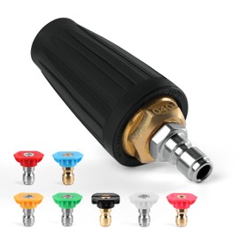 Pressure Washer Turbo Nozzle Tips, 360° Turbo Nozzle Pressure Washer with 7 PCS Pressure Washer Nozzles Max 4000 PSI Spray Turbo Nozzle 4.0 Gpm 1/4 Quick Connector