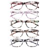 JOSCHOO Reading Glasses 5 Pack Fashion Ladies Readers Spring Hinge