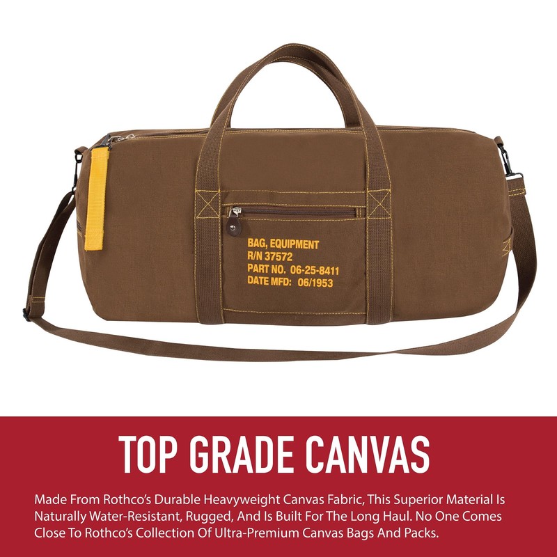 Rothco Canvas Equipment Duffle Bag – Travel & Gym Bag