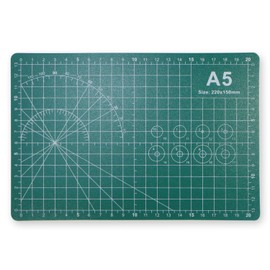 Cutter Mat [A5] Double-Sided Guide Lines with Guide Inch Inch Square Cutting Mat Green Angle Circle Cutting Board Office Supplies CMT-001