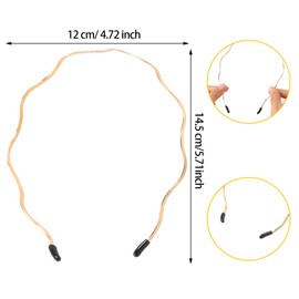 Maxqzin 2Pcs Metal Hair Band Thin Headbands for Women Gold Silver Wavy Headbands Retro Headband Hair Styling Accessories for Teen Girls Bridal Wedding