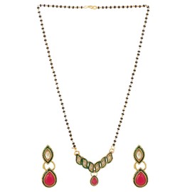 Efulgenz Ethnic Pendant with Mangalsutra Chain for Women, not known