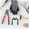 KONTONTY Heavy Duty Stainless Steel Pegboard Hooks 4 Small Padded
