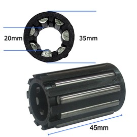 20mm Needle Roller Bearing for Wheelbarrow Cart Sack Truck Bore 35mm OD Wheel Barrow Wheel Bearing