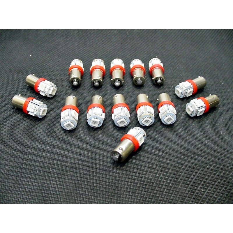 Lumiglow 15 BRIGHT Red 5 LED Instrument Panel Dashboard Lights