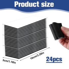 teasteam 24PCS Rug Gripper for Carpeted Floor Carpet Stickers for Rugs Stop Rugs Moving on Carpet for All Kinds of Rugs, Suitable Carpet Grippers for Marble, Wooden Floors & More(3 * 10cm)