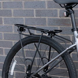 Oxford HD Alloy Luggage Rack LC698 | Disc Brake Compatible Rear Cycle Rack for 26" - 29" Bike Wheels, Black